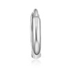 TWJC 14k REAL White Gold 1.5mm Thickness Huggie Earrings (8