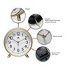 Infinity Instruments Tabletop Alarm Clock Gold Decorative Cute Gold Alarm