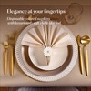 50-Pack Disposable Linen-Feel Blue Napkins, 12" x 17" Cloth-Like Paper
