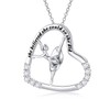 MISTBEE Ballerina Necklace Sterling Silver Engraved Inspirational Necklace She Believed