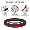 Red Buffalo Plaid Steering Wheel Cover for Men Women Auto