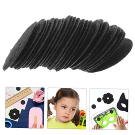 Gatuida 100Pcs Felt Circles for DIY Crafts Black Felt Fabric Sheets for Sewing and Patchwork Projects for Holiday Decorations and Creative Works