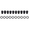 Fudeshe Conduit Fittings,Strain Relief Cord Connector 10 Pcs Plastic Black