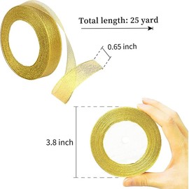 Gold Satin Ribbon,Fabric Satin Ribbons,Solid Polyester Ribbon,Silk Satin Roll Satin Ribbon,2 Pack Polyester Fabric Ribbons,Fabric Ribbons Satin Ribbons Solid Polyester Ribbon for Gift Wrapping