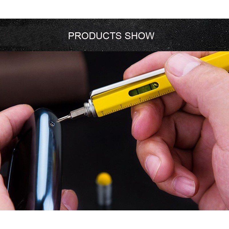 Stylus Pen, 7-in-1 Multi-Tool Pen [Touchscreen Stylus, Ballpoint Pen, Ruler,