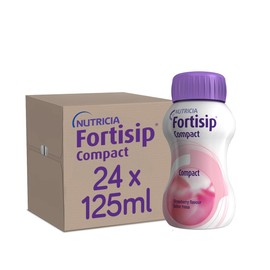 Fortisip Compact Strawberry, 125ml Bottle, Pack of 24