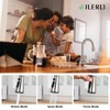 Jlerli Kitchen Faucet with Pull Down Sprayer, High Arc Brushed