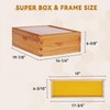 POLLIBEE 8 Frame Super Beehive Box, Langstroth Honey Bee Box