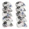 10pcs Golf Iron Covers Skull Pattern PU Scratch Proof Club