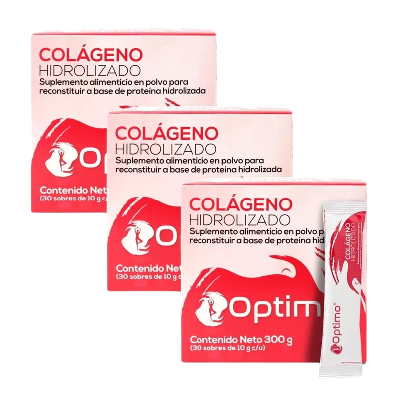 Soy Óptimo | Kit 3 Colágenos Hidrolizados | Sin Sabor