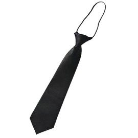 HUIKKJP Kids' Necktie, One Touch, Easy for Children, Elastic, Weddings, Recitals, Graduation Ceremonies, Memorial Formals, Uniform, Black