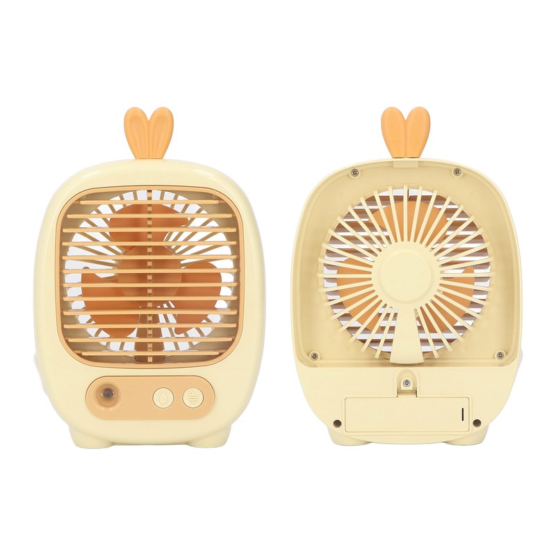 Small Desk Fan 3 Speed Mode Humidifier Function USB Charge