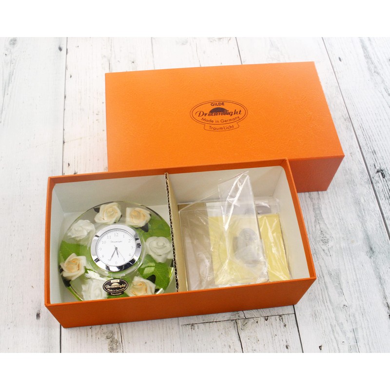 Ixu New Dream Light Flower Clock Pure Rose UFO Mini