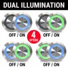 AutoLöc Power Accessories 19mm Billet 12V Momentary Push Button Switch
