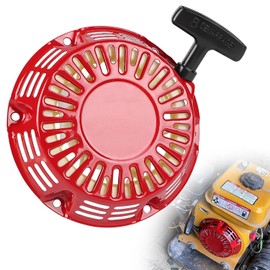 DBREAKS Pull Starter for 5.5 HP - 6.5 HP Engine, Pull Starter with Starter Rope, Reversing Starter, Petrol Engines Replacement Parts, Red