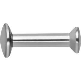 PIERCINGLINE Titanium Triple Mini Labret Stud Internal Thread Flat Disc Piercing Lip Ear Nose Choice of Colours and Sizes, Titanium