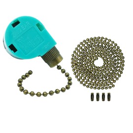 Ceiling Fan Switch 3 Speed 4 Wire Zing Ear ZE-268S6 Pull Chain Cord Switch Replacement for Ceiling Fans,Wall Lamps,Cabinet Light (Bronze Pull Chain)