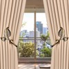 SUQ I OME Vintage Leaf Shaped Curtain Holdbacks, Bronze, 1