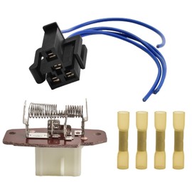 HVAC A/C Heater Blower Motor Resistor and Wire Harness Kit Compatible with 1999-2018 F53 F250 F350 F450 F550 F650 F750 E150 E250 E350 E450 E550 Econoline Excursion Replace F6UZ19A706AA 4C2Z19A706AA