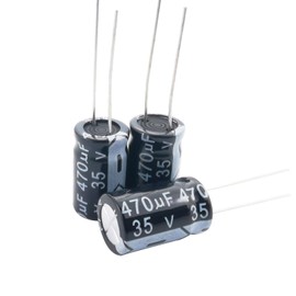 YUNGUI 20pcs 470uF 35V Capacitor,470uf Electrolytic Capacitors Aluminum Radial Leads Polarized Capacitor 470uF, 35V, 105 C,10X17MM