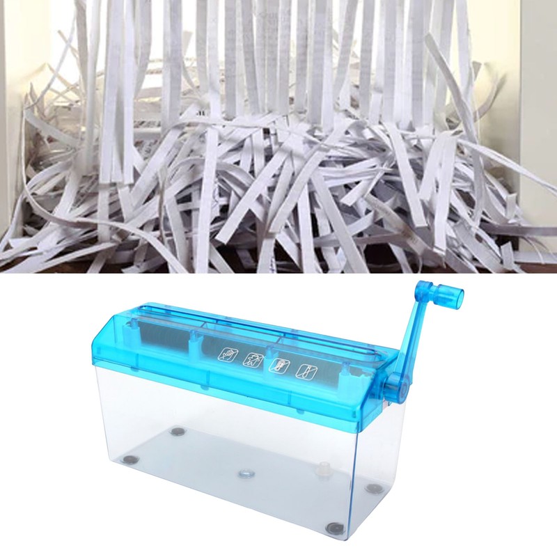 Paper Shredder Plastic Manual Operation Transparent A4 Cutting Machine Tool