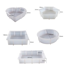 NEW Large Crystal Epoxy Resin Mold Geometry Cube Specimen Love Heart Round Mould-Large Crystal Clear Geometry Patterns