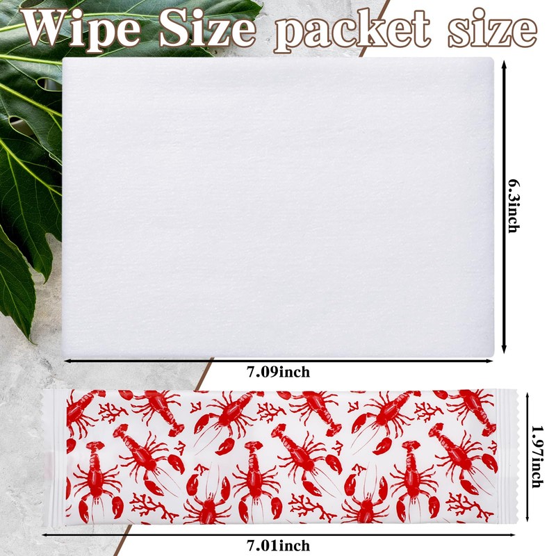 Siifert 250 Pcs BBQ Wet Wipes Individually Wrapped Pre Moistened