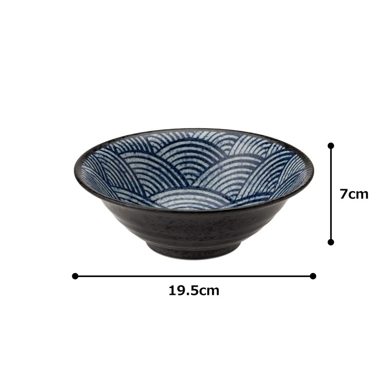 Mino W20243 Seigaiwa Edo Komon Flat Bowl