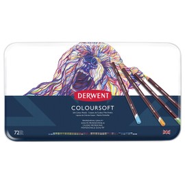 Derwent Colored Pencils, ColourSoft Pencils, Drawing, Art, Metal Tin, 72 Count (0701029)