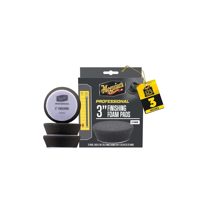Meguiar's, Discos de Espuma de Acabado Profesional, 3", M3FFP3, 3pz