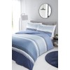 Rapport Home Blue Striped Microfibre Single Duvet Cover Set Soft