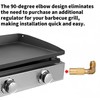 Wzenclave Propane Elbow Adapter for Blackstone, Brass 3/8" Male Flare