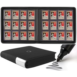 D DACCKIT Carpeta de carga superior de 12 bolsillos, se adapta a 480 tarjetas, 12 carpetas de carga superior de bolsillo para tarjetas con fundas comp