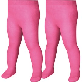 Playshoes Unisex Children's Tights, pink double pack