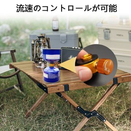 Kyodo-ya Gas Refill Adapter for CB and OD Cans Gas Filling Single Burner Partial Burner for CB to OD Cans, Gold