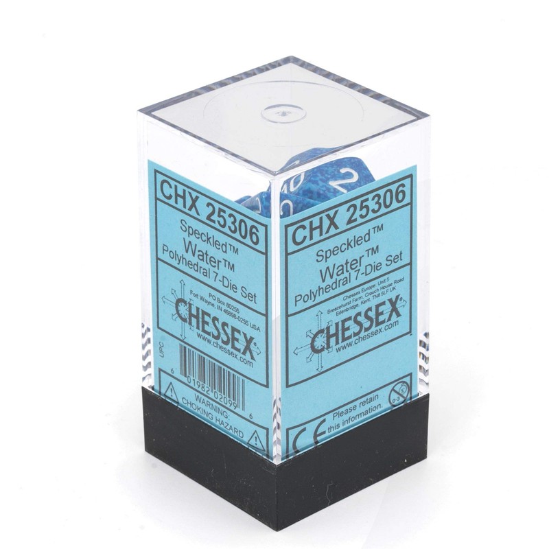 Chessex CHX25306 Dice-Speckled Water Set