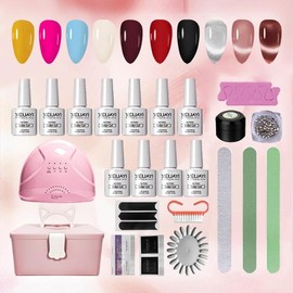 Gel Nail Polish Set with 48W Nail Lamp Salon-Quality Manicures at Home! Ultra-Fast Drying, Long-Lasting Shine, Easy DIY Application. Perfect for Nail Art Enthusiasts Gift Nail Care
