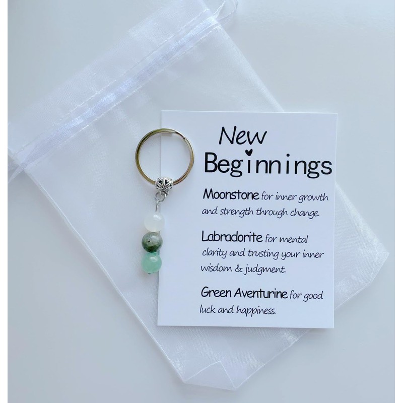 MKISHINE Crystal Keychain Gift for New Beginnings, New Beginnings Gifts