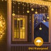 Marchpower 9 Stars Curtain Lights Warm White, IP65 Battery Operated