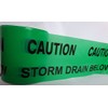 Caution Storm Drain Below Warning Tape - 2 Metre Custom