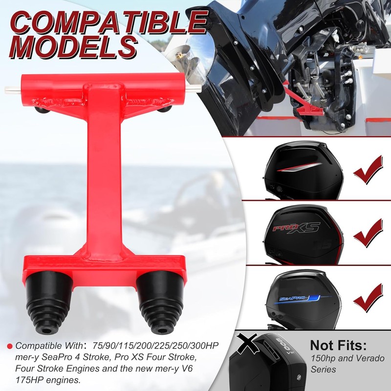240110 4-Stroke Motor Trailering Support, Outboard Transom Saver，Outboard Motor Trailer