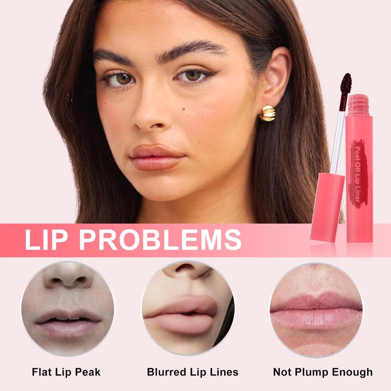 Peel Off Lip Stain Lip Liner Waterproof Lip Tint Berry