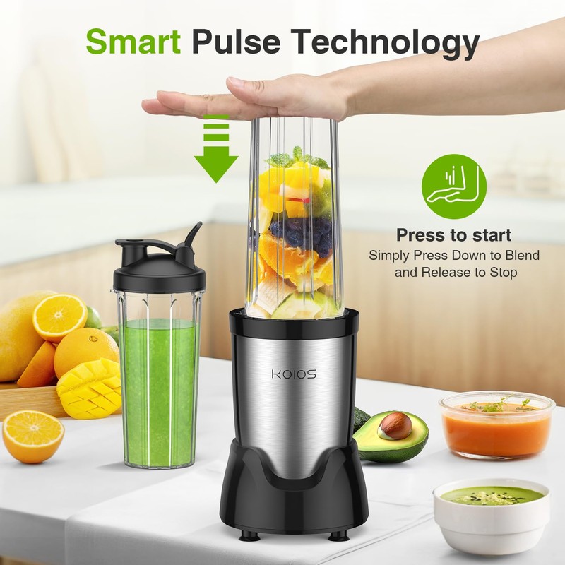 KOIOS Blender for Smoothies,Personal Blender for Shakes and Smoothies with