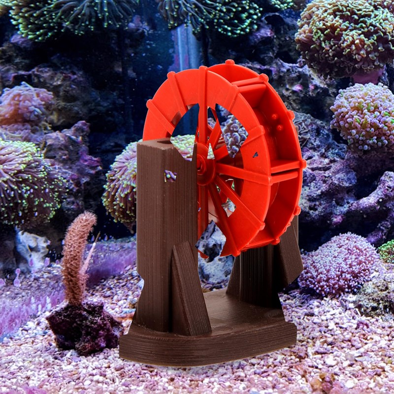 LOGOFUN Simulated Water Wheel Model Plastic Water Wheel Prop Waterfall
