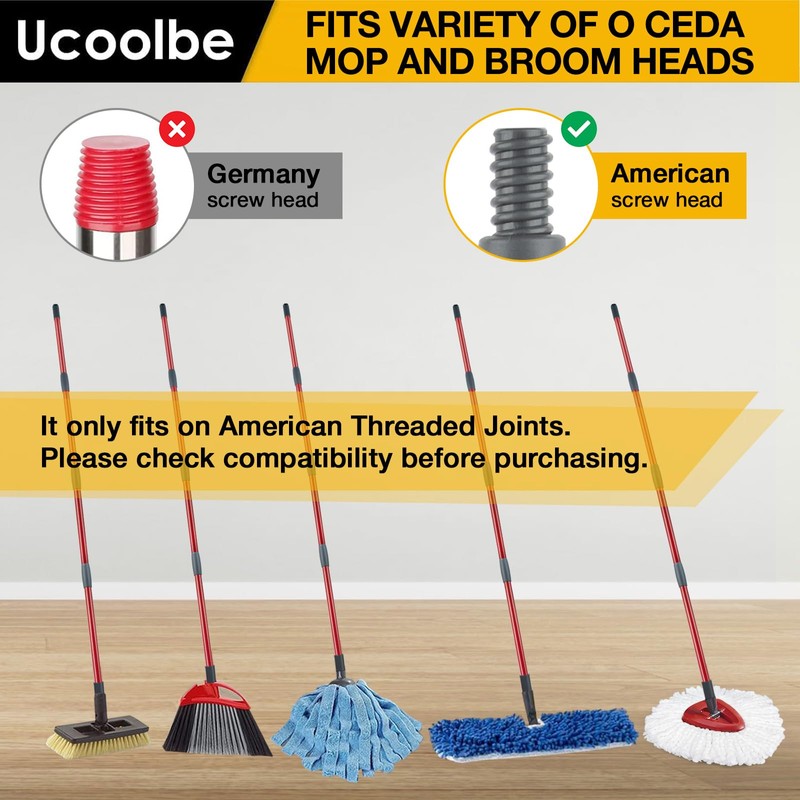 Ucoolbe Spin Mop Replacement Handle Compatible with O-Cedar Spin Mop