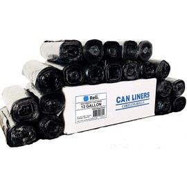 Reli. 13 Gallon Trash Bags, Black (1000 Count Bulk) Tall Kitchen Garbage Bags 13 Gallon - 16 Gallon, Bulk Trash Can Liners