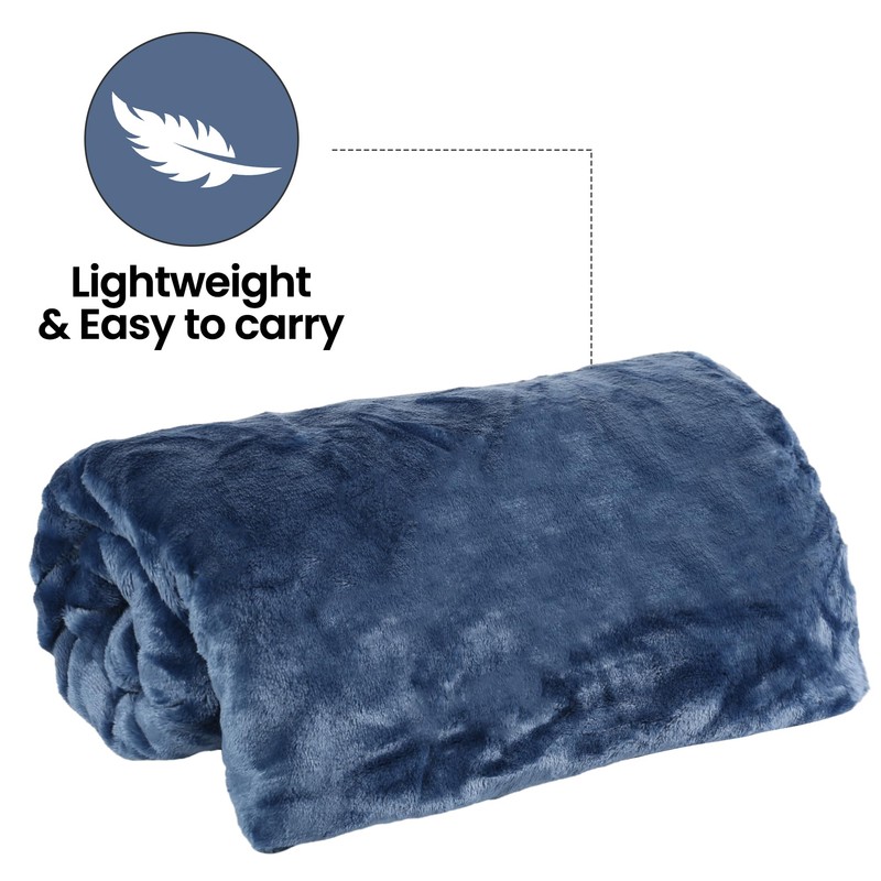 Albert Austin Flannel Fleece Throw for Couch Sofa Chairs Breathable