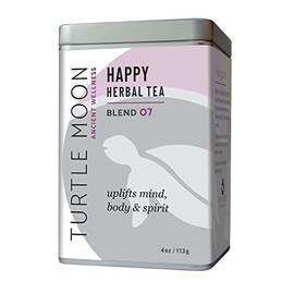 Happy Herbal Tea Blend: Loose-Leaf, Organic & Wildcrafted, Healing and Medicinal, 4 oz. Tin.