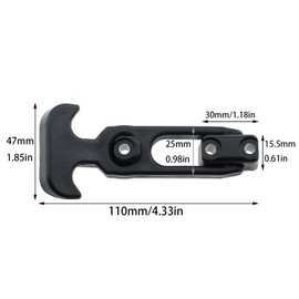 Bxian 2PCS 112x47mm Cooler Door Lock Replacement Rubber T Shape Elasticated Latch Black Elasticated Vibration Dampening Buckle Suitable for Toolbox and Cooler and Construction Machinery Hoods