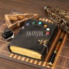 ANANYOM Handmade Leather Journal, Black, Tree Of Life 7 Chakra
